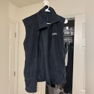 Columbia Men’s Black Fleece Vest with Stand Collar